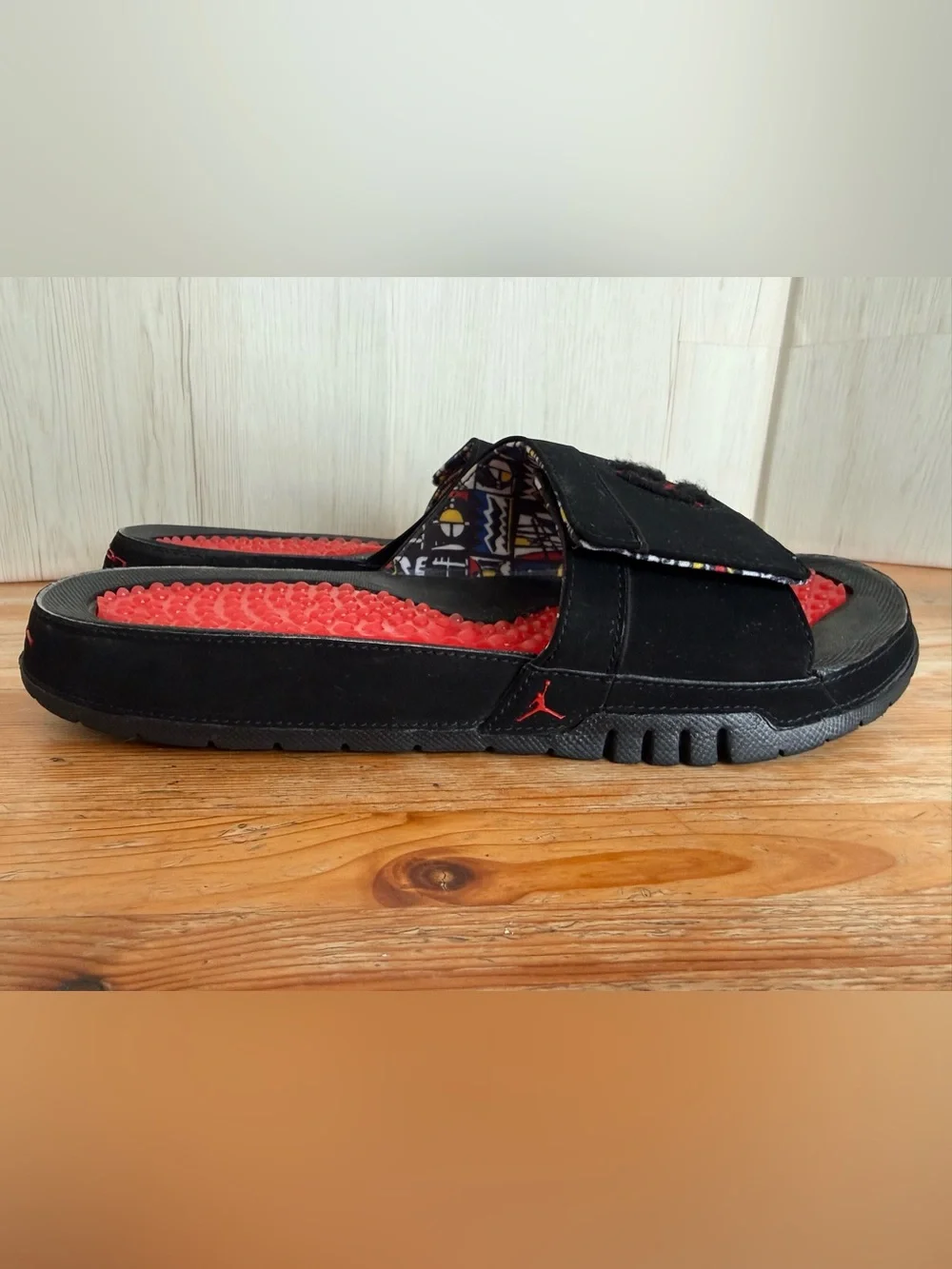 Nike Air Jordan Hydro 8 Retro Slide Sandals Men’s 11 Black Red (Scented 😆) VGUC